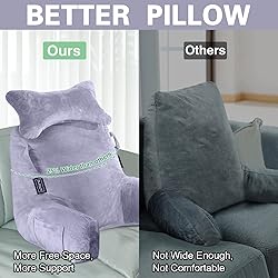 Reading Pillow-Bed Rest Pillow with Detachable Neck