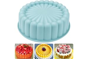 Palksky Charlotte Cake Pan Silicone, Nonstick, 8 inch Round Cake Molds for Baking