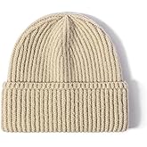 Gossifan Mens Beanie Winter Hats Unisex Soft Warm Stylish Knited Cuffed Skull Cap