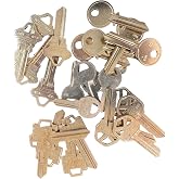 KEYSALACARTE 25-Piece Residential Key Blank Set &ndash; Includes 5 Each of Popular Key Blanks for Home &amp; DIY Locksmithing (KW1, SC1, WR5, Y1, M1) &ndash; Essential Spares &amp; Replacements