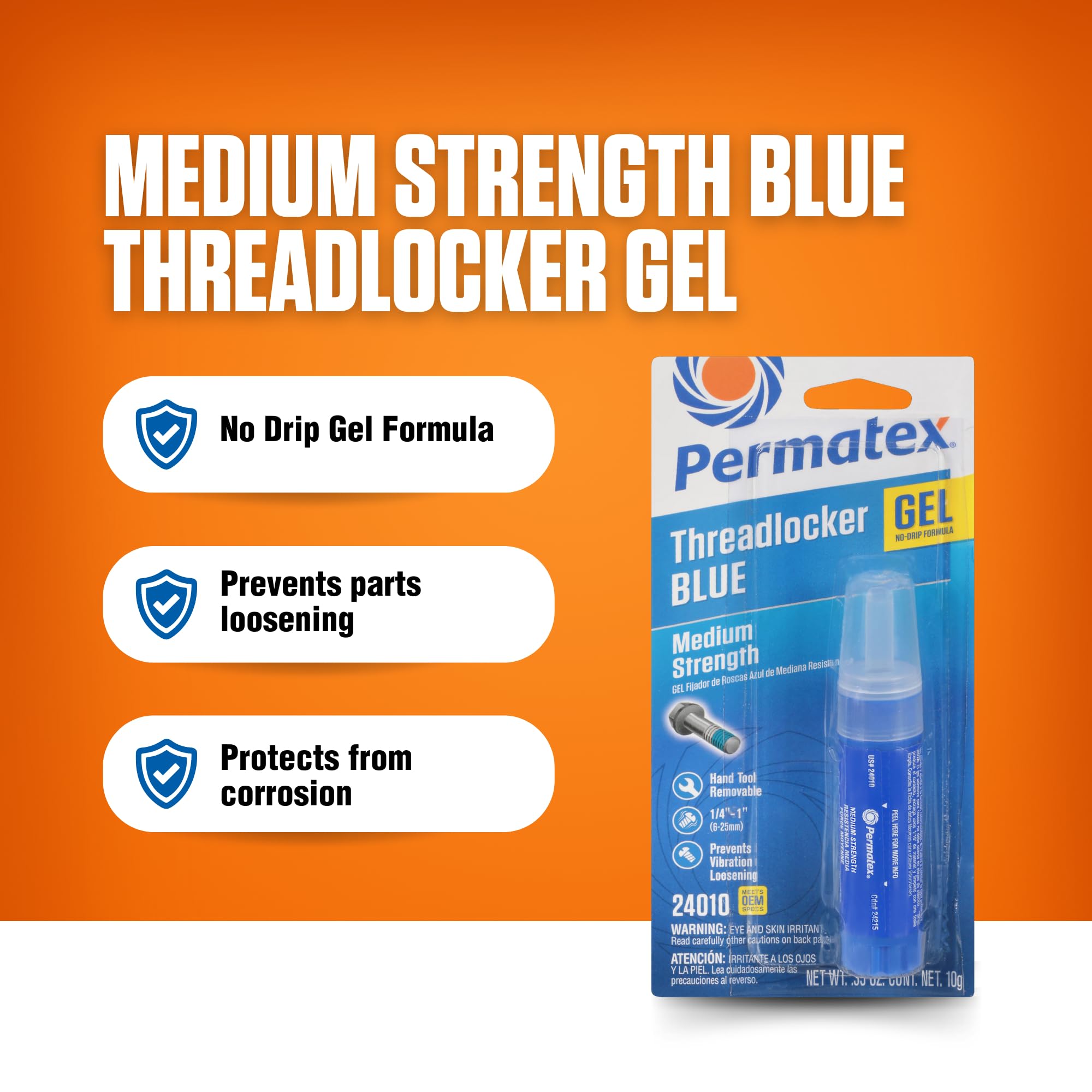 Mua Permatex 24010 Medium Strength Threadlocker Blue Gel, 10 g Gel ...