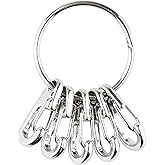 SWATOM Small Mini Carabiner Clip Tiny Spring Snap Hook Keychains Micro Carabiners for Paracord EDC Alloy Key Rings Outdoor Hiking Fishing Camping Backpack Accessories