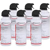 Innovera Compressed Air Duster Cleaner | 6 Count; Powerful Compressed Air Stream Quickly Removes Dust, Dirt, Lint, and Debris from Hard-To-Reach Areas