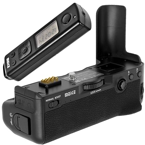 Meike Batteriegriff Akkugriff Battery Grip für Fujifilm X-T2 ersetzt Fujifilm VPB-XT2 inkl. 2,4 GHz Funk Fernauslöser 100m Re