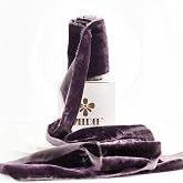 MEEDEE Purple Velvet Ribbon 3 Inch Purple Fringe Ribbons Raw Edge Silk Velvet Ribbon for Wreaths, Flower Bouquet, Photography, Dress Sash, Baby Shower, Wedding Decor (3 Yards)