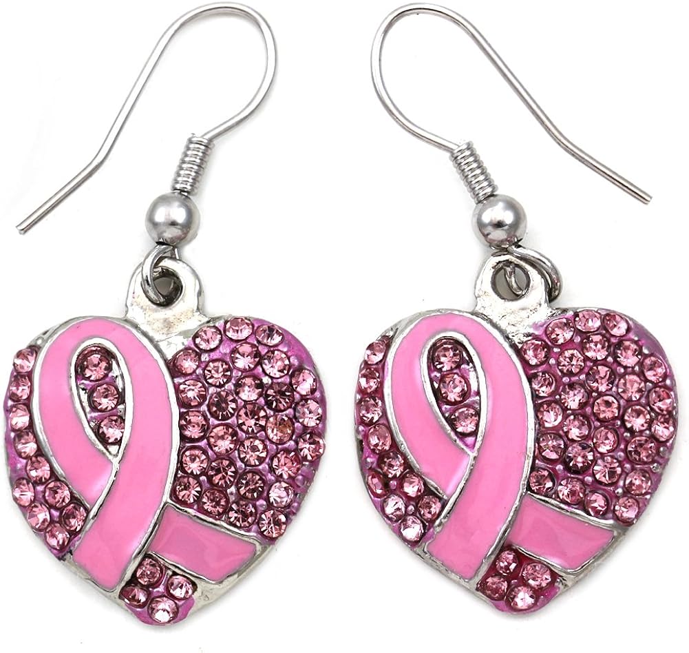 Breast Cancer Awareness Month Accessories Pink Ribbon Heart