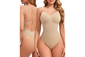 anylost Backless Thong Shapewear for Women with Tummy Control, Seamless Sculpting Bodysuit for Daily and Workouts