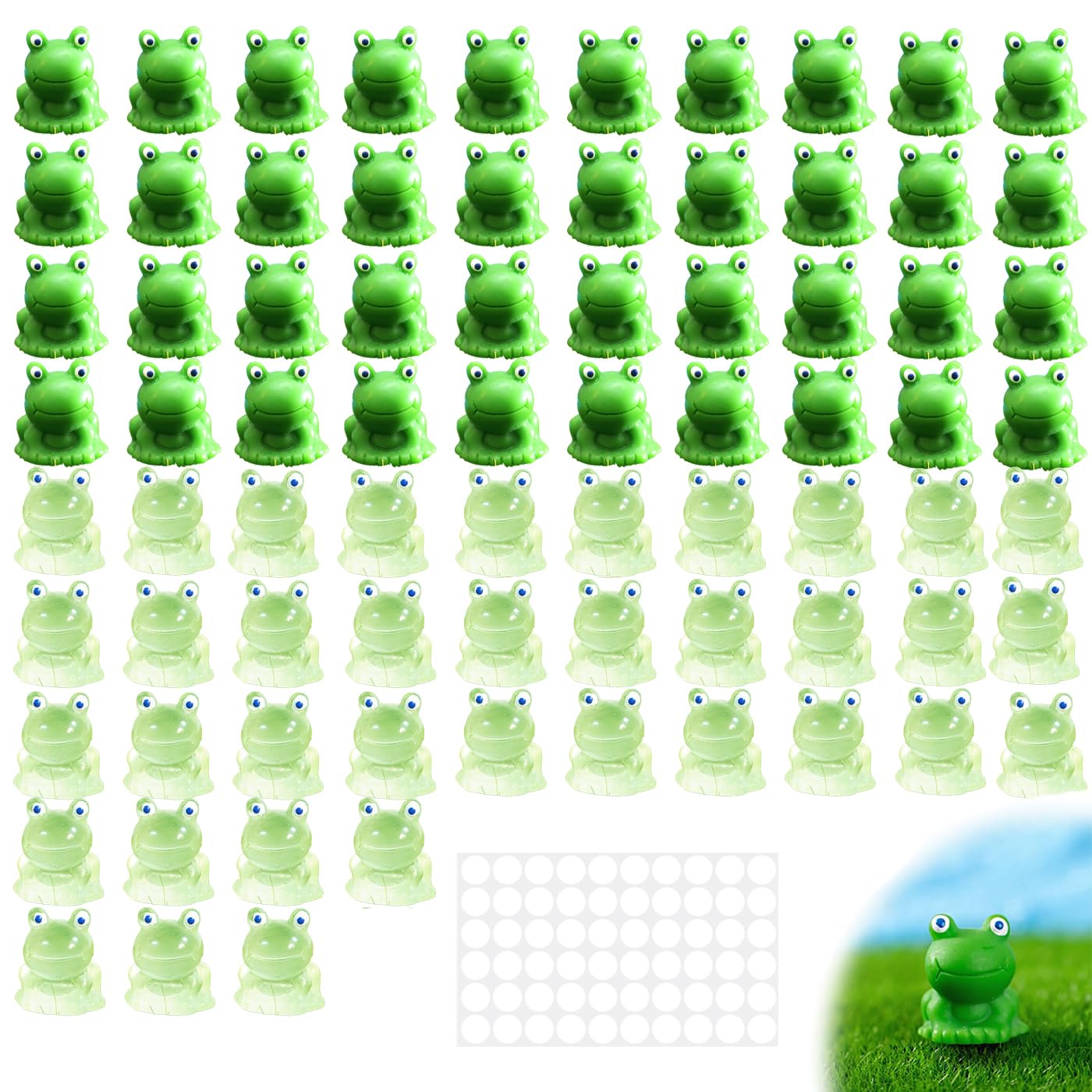 MUNSKT 70Pcs Mini Resin Frogs Figurines,Garden Decor Cute Small Garden Frog Ornaments for Home Decorations,Tiny Frogs Figurines,Frogs Miniature Desktop Decorative Ornament