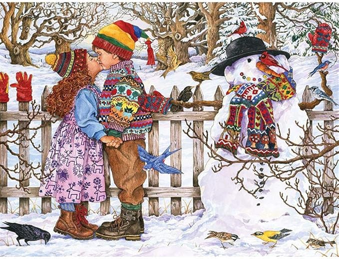 LTpintu Romantic First Kiss Jigsaw Puzzle Wooden Adults Puzzles
