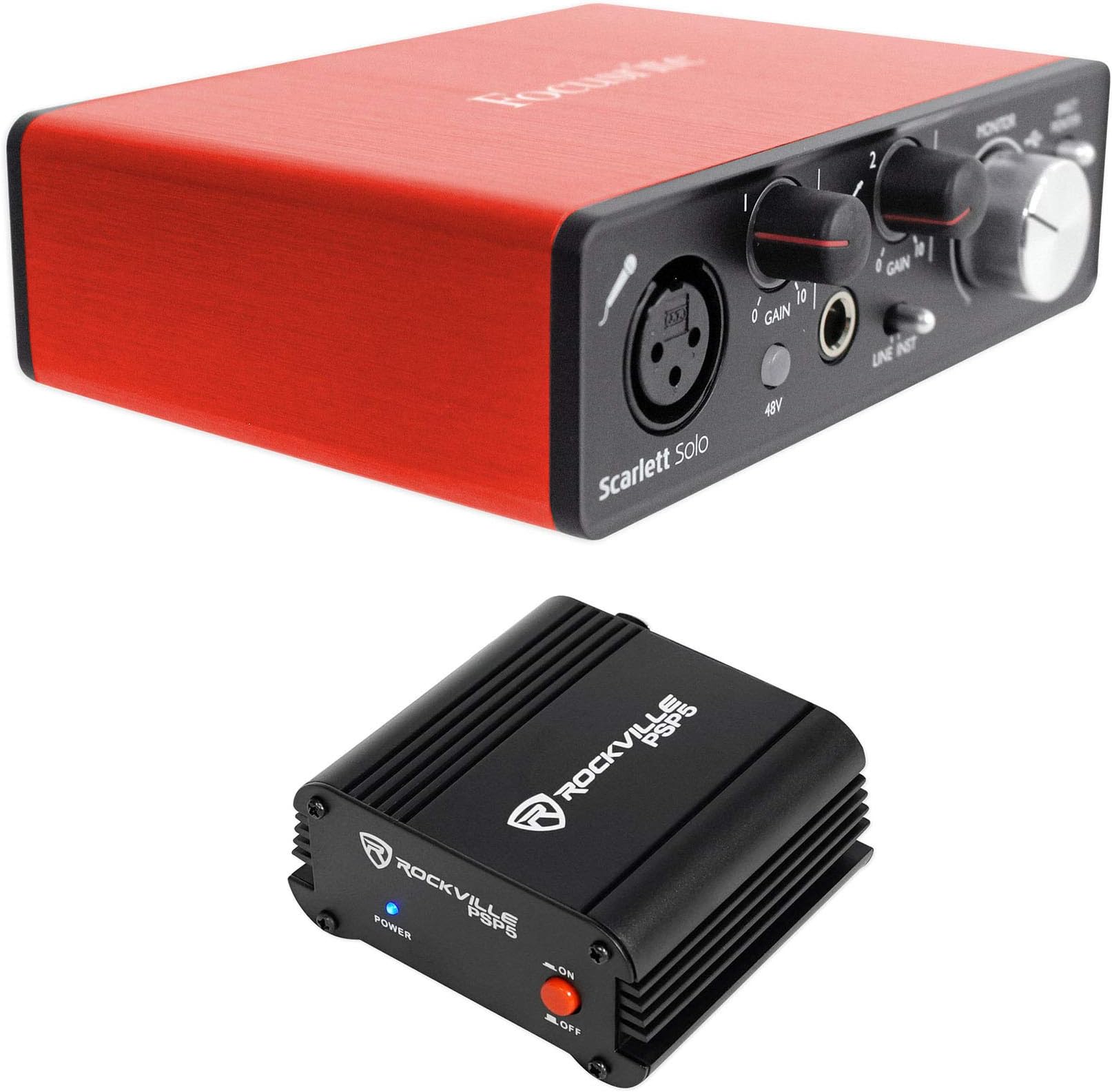 Focusrite SCARLETT SOLO 2nd GEN USB 2.0 Audio Interface+Phantom Power Supply