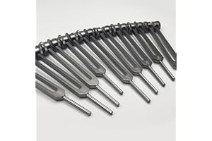 9pc Secret Solfeggio Tuning Fork Set - Designed Specifically for Use with Boot Attachments - Cranial Stimulation, Bone-tuning