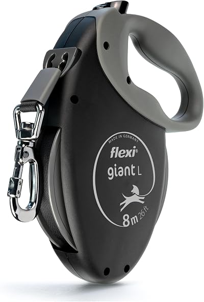 Flexi Giant Plus 8m Retractable Dog Lead 25kg Neon Strap Germany Made