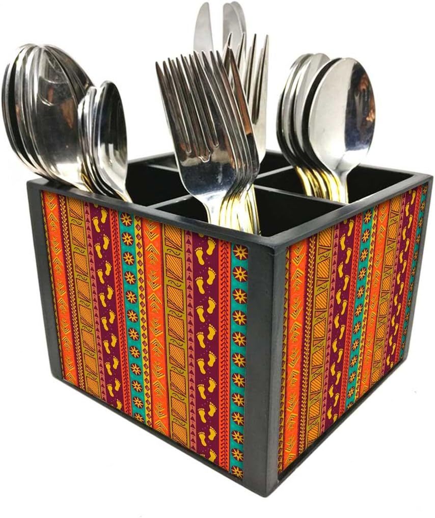 Nutcase Designs Cutlery Stand Holder Silverware CaddySpoons Forks Knives Organizer for Dining