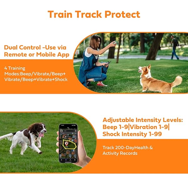 ZIGTIGER GPS WIRELESS DOG FENCE & TRAINING COLLAR SYSTEM, FREE APP/REMOTE CONTROLLED CUSTOM BOUNDARY UP TO 7000FT, BEEP/VIBRATION/SAFE CORRECTION MODES, EARLY ALERT, WATERPROOF FOR DOGS 10+ LBS