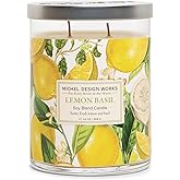 Michel Design Works Lemon Basil Medium Tumbler Candle, 14 Ounce