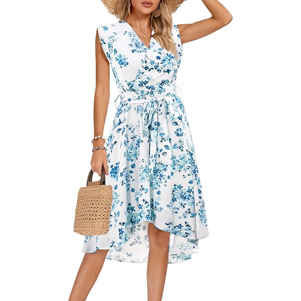 Smocked Ruffle SLV MIDI at Amazon Women's Clothing store