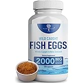 Wild Caught Fish Eggs 2,000mg - Omega 3 Supplement for Eye, Brain Health, Supports Immunity, Bones and Teeth, Mood Support with Omega 3-6-9 Fish Egg Capsules