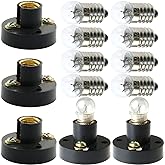 60-Piece E10 Mini Bulb & Holder Set – 40 Warm White 1.5V 0.3A Screw Bulbs + 20 Sockets, For Student Experiments, DIY Lighting & Displays