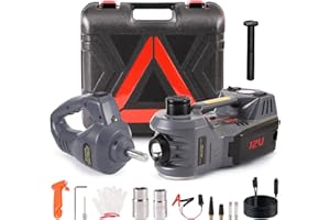 EFFIROSO Portable 5 Ton 12V Electric Car Jack Kit Hydraulic Floor Jack with Impact Wrench Tire Inflator Pump for Vehicle Emergency Repair Kit 11023lbs