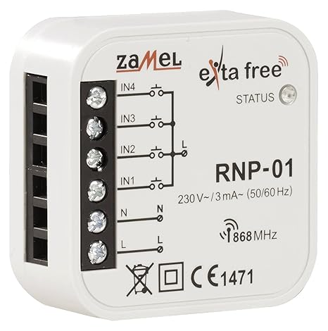 EXTA FREE RNP-01 4- Kanal- Unterputzfunksender