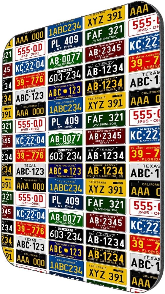 Car License Plates Travel Mousepad