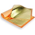 Barnabas Blattgold Imitation Gold Leaf, Transfer Patent [25 Sheets, 5.5 inch], Metal Foil Leaf for Painting, Arts and Crafts