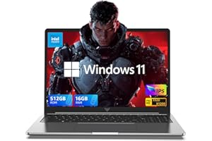 KAIGERR Laptop, 16GB DDR4 512GB SSD Laptop Computer, 16.0inch Windows 11 Laptop with Ιntel 12th Quad-Core Processor(Up to 3.6GHz), 1920P FHD Display, WiFi 6, USB3.2, Type_C,Long Battery Life