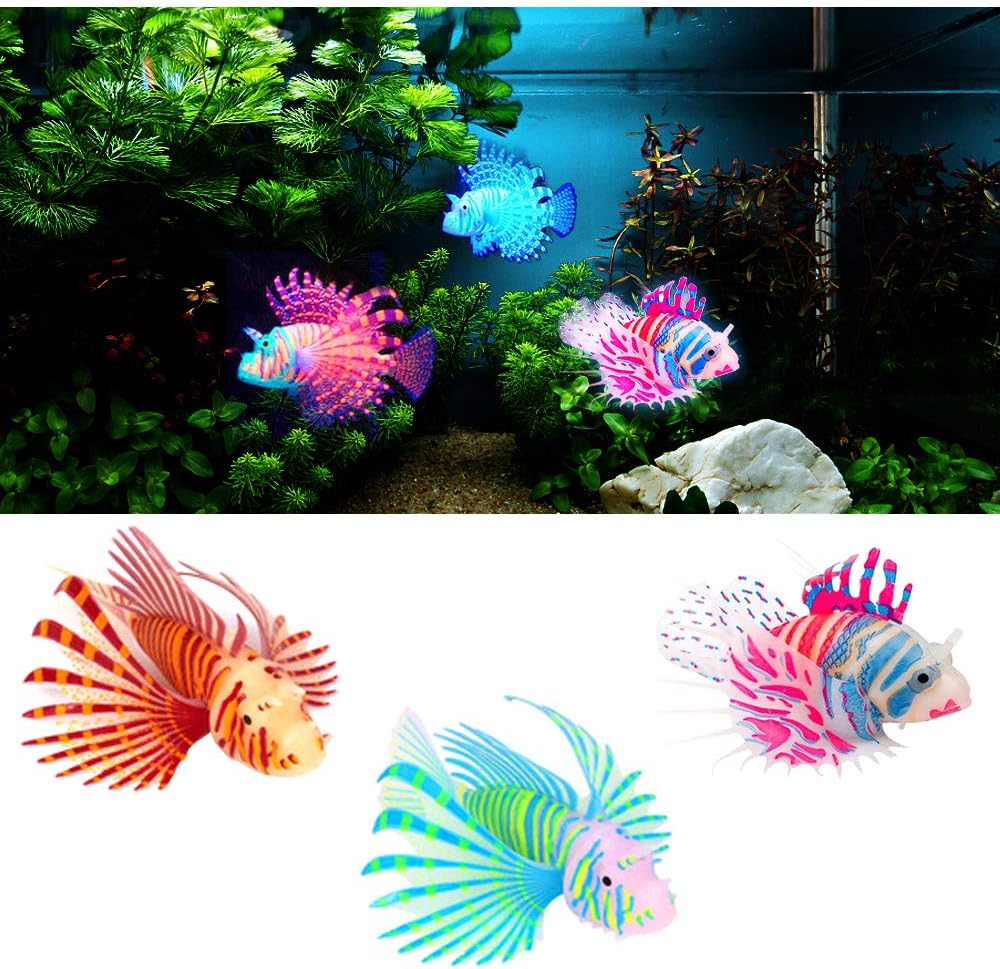 MA Keleily Artificial Tropical Fish Aquarium 3Pcs Lifelike Fish Simulation Silicone Fish
