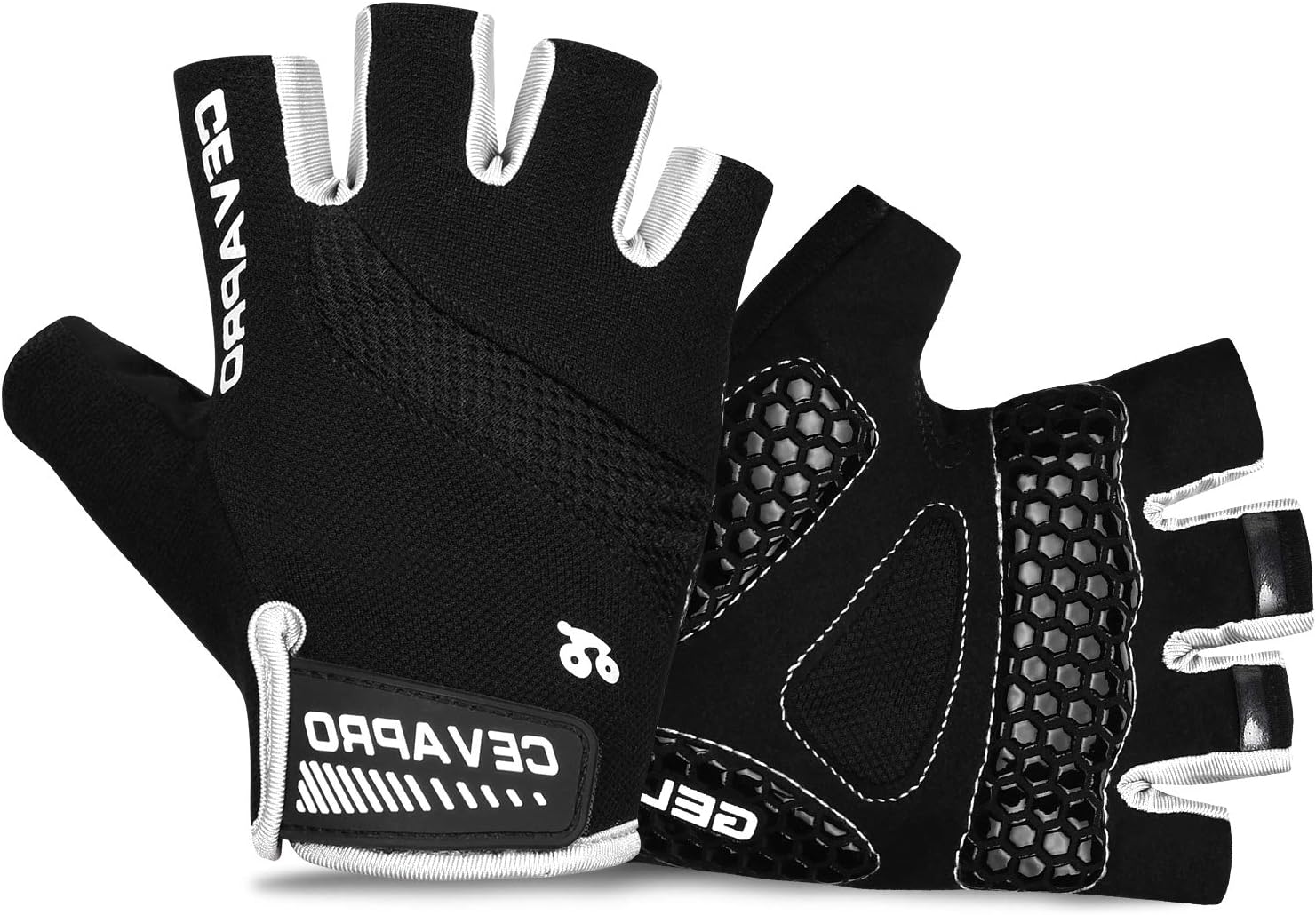 Yobenki Bike Gloves, Breathable Outdoor Cycling Gloves Half Finger Cycling Gloves for Men and Women Anti Slip Shock-Absorbing Mountain Road Bike Gloves for Gym MTB Riding Running Exercising