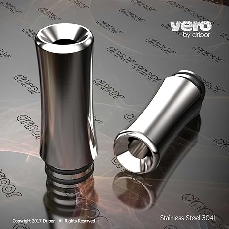 Vero Stainless Steel 304L Drip Tip 510 Anschluss Mundstück von Dripor