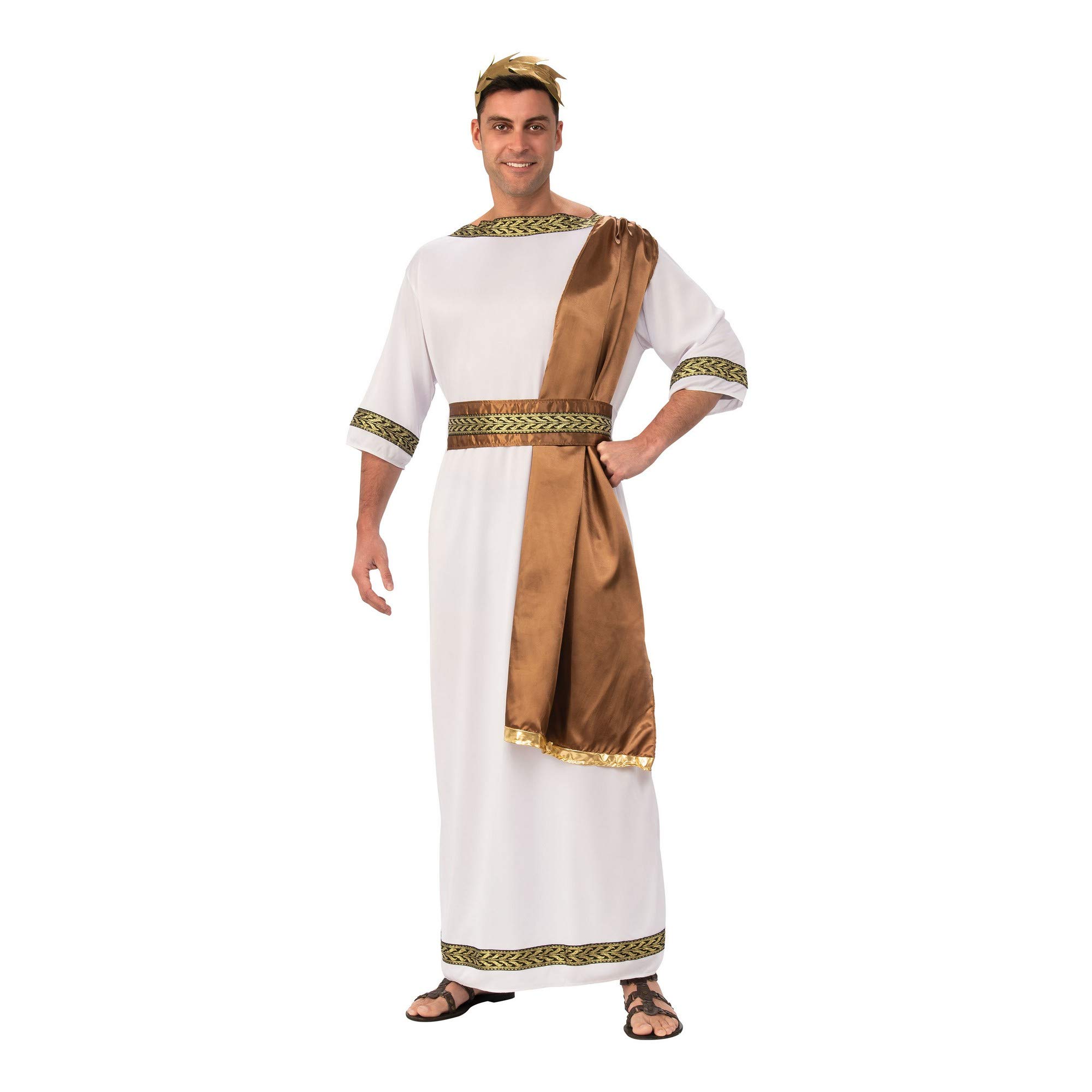 Bristol Novelty Official Forum AC734 Standard Adult Mens Greek God Costume With Brown Sash