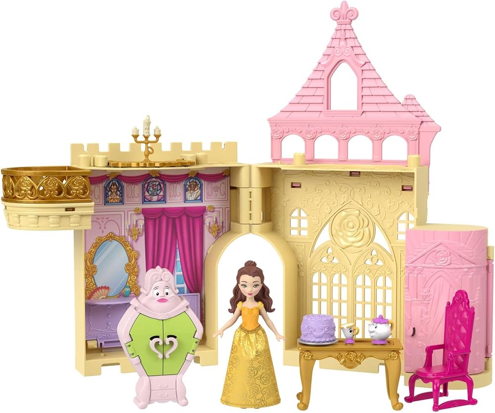 Mattel Disney Princess Belle Storytime Stackers Doll House Playset