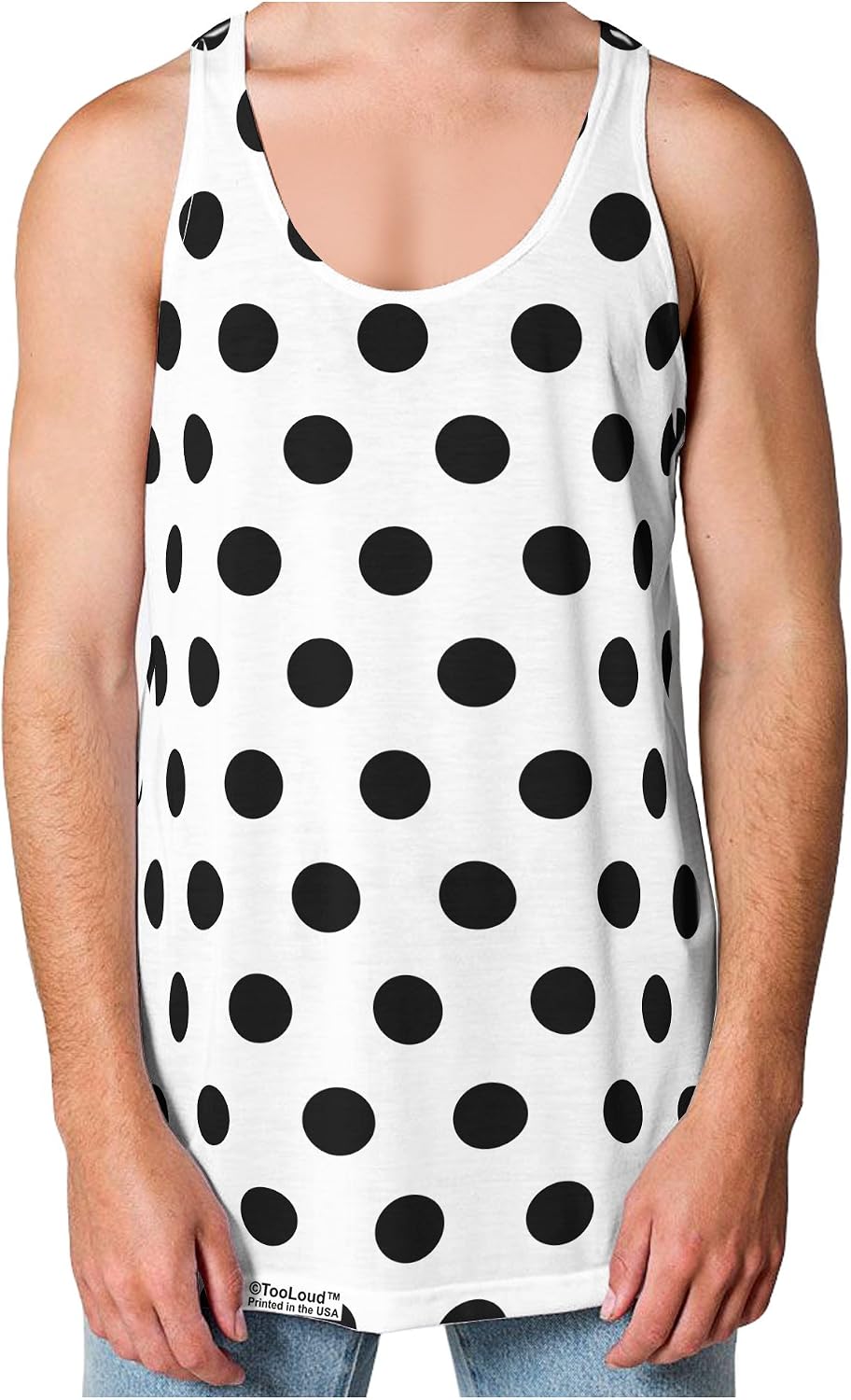 black polka dot tank top