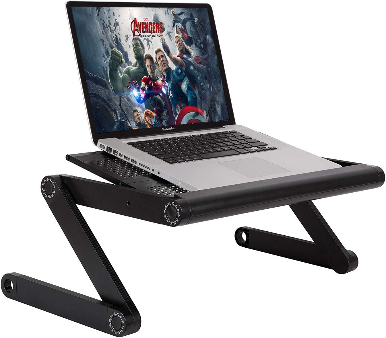 Laptop Table Stand,Portable Laptop Stand for Desk & Bed - Adjustable Riser Lap Tray Stand-Up Computer Lapdesks with Mouse Pad Side Compatible MacBook,Notebook & Tablets for Size up to 17" (48cm)