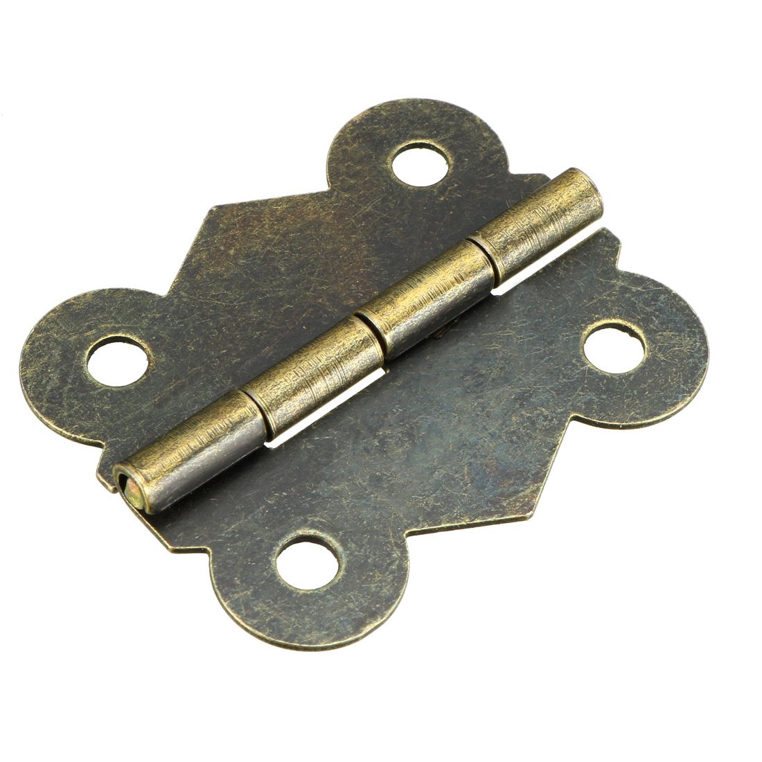 sourcing map 1.57" Antique Bronze Hinges Retro Butterfly Shape Hinge Replacement with Screws 8pcs