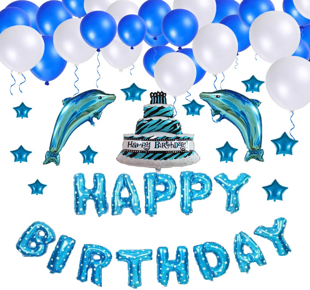 Syga Cute Birthday Party Balloons Set Happy Birthday Letters