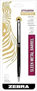Zebra StylusPen Twist & 4C Pocket Pen Refills - Fine Black Ink, 2-Pack
