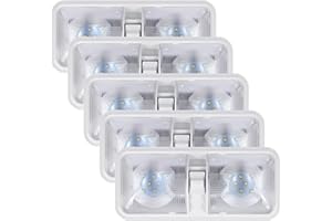 ANYPOWK 12V RV LED Lights with ON/Off Switch - Daylight 6500K 8W 600LM, Interior Lighting for RV Van Trailer Camper Boat - Pack of 5