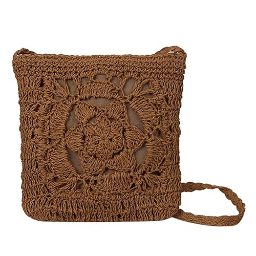 BEBIG Messenger Bag,Summer Beach Women Girls Crochet Braid Bags Shoulder Vintage Messenger Bag
