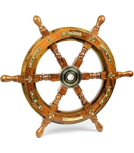 Broche Argent Vermeil Gouvernail Navire Marine - Occasion - Bijou Thème Maritime !