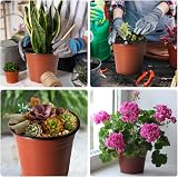 PEYOU 100Pcs 4 Inch Plant Pots Plastic Seedling Nursery Pots 10cm view 8