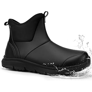 GRYVOX Deck Rain Boots Women Men Waterproof Non Slip Chelsea Ankle Boots | Work Boots Farming Fishing Gardening Car Washing D