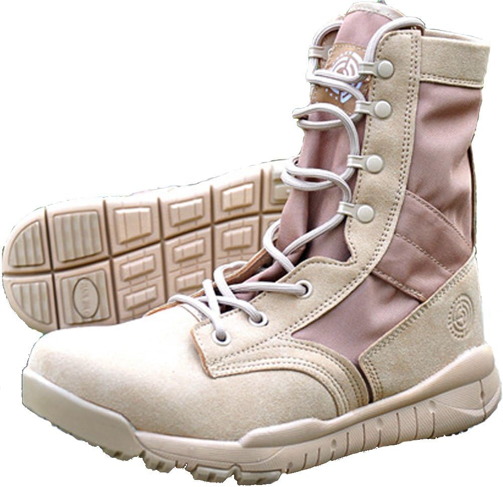 HanWild BE Dreamer Men's Lightweight Military Combat Boots,Sand,US 11