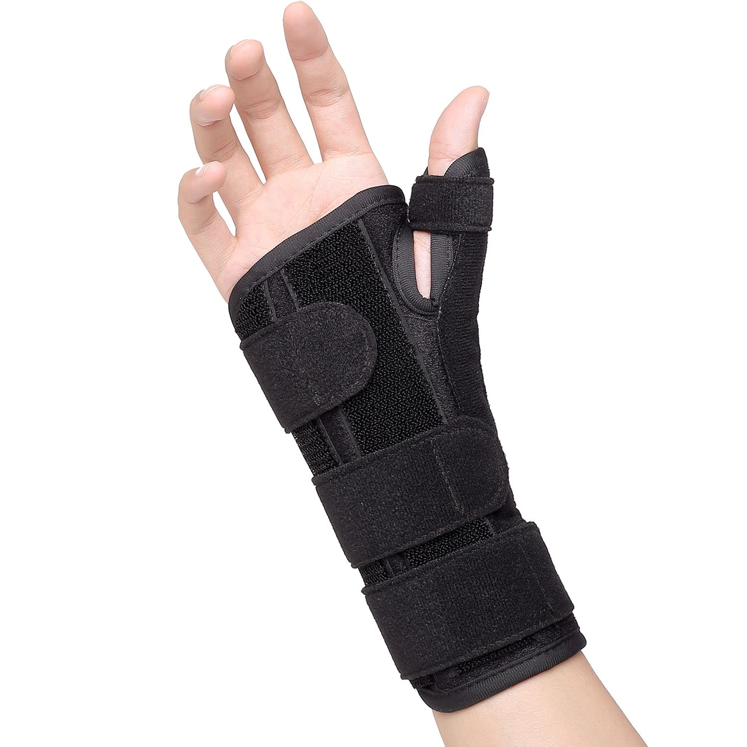 Scurnhau Wrist Thumb Spica Support Brace, Carpal Tunnel Splint, Night Sleep Stabilizer for De Quervain's Tenosynovitis, Tendonitis, Arthritis, Trigger Thumb, Sprain, Fits Unisex, S/M