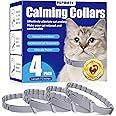 PUPMATE 4-Pack Adjustable Calming Collars for Cats with Cat Pheromones - Relieve Stress and Anxiety, Promotes Relaxation, 60-Day Long-Lasting Comfort, Effective for Calming and Behavior Management