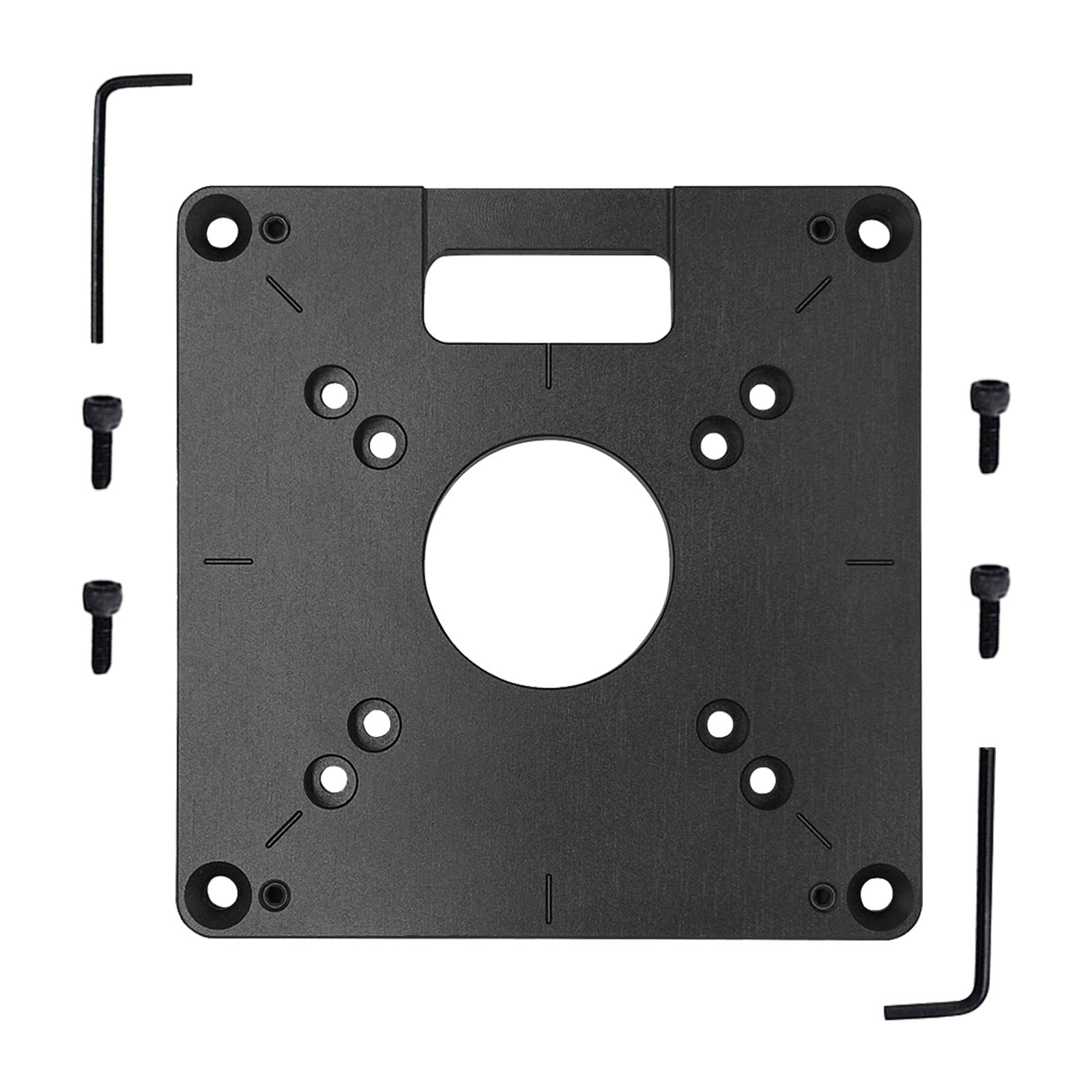 YWNYT Router Table Insert Plate Aluminum Alloy Universal Trimming Machine Router Plate Table Woodworking Milling Flip Board for Wooden Benches
