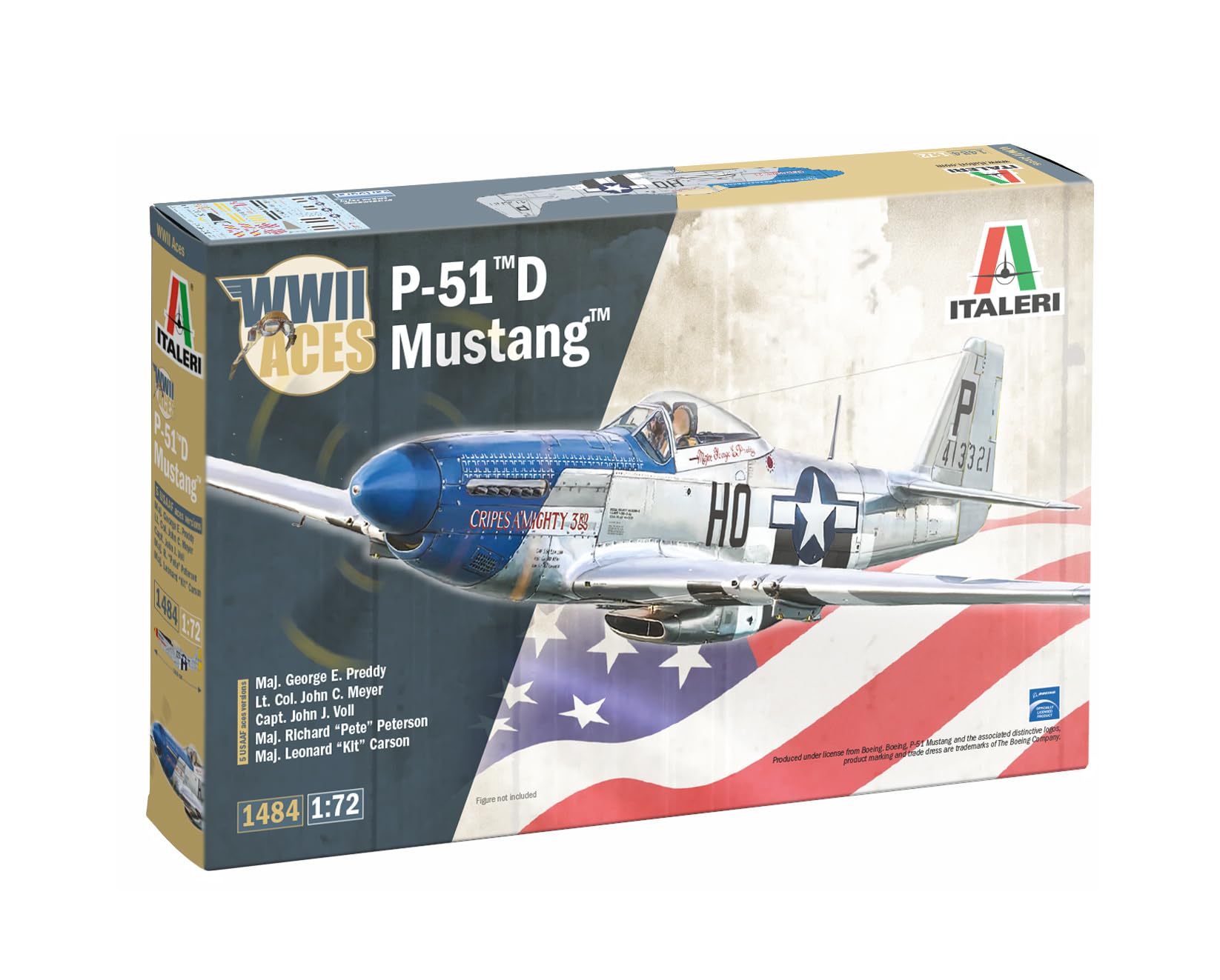 Italeri 1484 P-51D Mustang WWII Aces 1:72 Model Kit