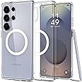Spigen Ultra Hybrid MagFit Designed for Galaxy S25 Ultra Case [Qi2 Certified/Magnet for Galaxy] (2025) - Clear White