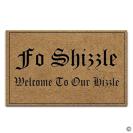 Amazoncom Artswow Personalized Doormat Funny Floor Mat Fo Shizzle