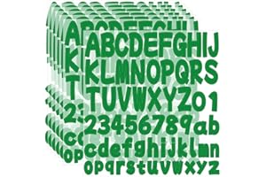 WANGHENG Letter Sticker 1.5 Inch,16 Sheets Vinyl Self Adhesive Waterproof Scrapbook Letter Sticker,for Notebook,Scrapbooking Crafts,DIY Crafts Art Making（Dark Green）
